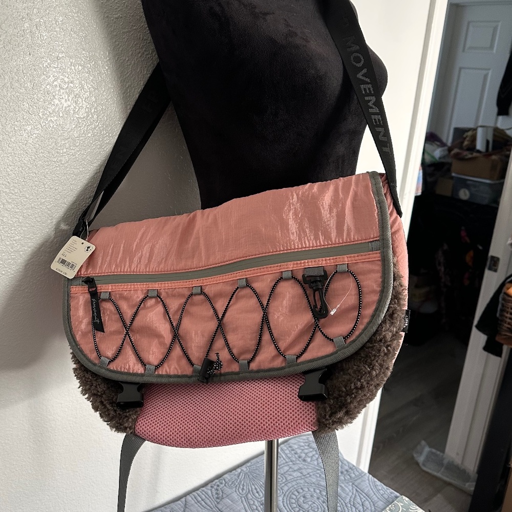 Free People Playoff Sherpa Messenger Bag. NWT